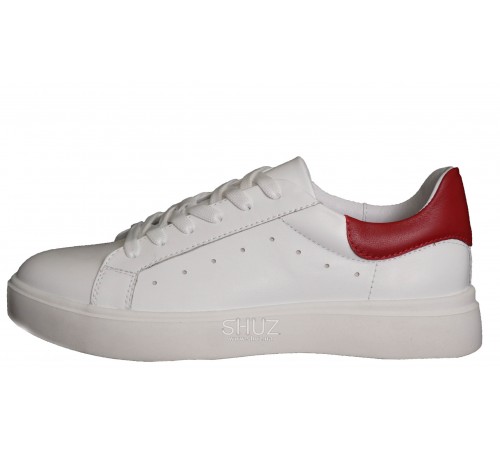 Atomio Lardini AT20-850.02 White+Red Leather Кеды женские Atomio Lardini AT20-850.02 White+Red Leather